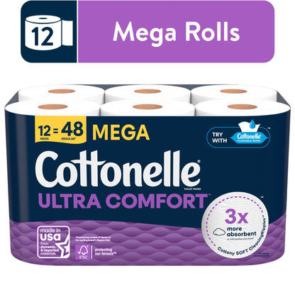 Ultra Comfort Toilet Paper, 12 Mega Rolls